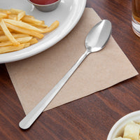 Choice Windsor 8" 18/0 Stainless Steel Iced Tea Spoon - 12/Pack