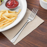 Choice Windsor 7" 18/0 Stainless Steel Dinner Fork - 12/Pack