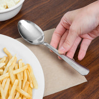 Choice Windsor 7 5/8" 18/0 Stainless Steel Tablespoon / Serving Spoon - 12/Pack