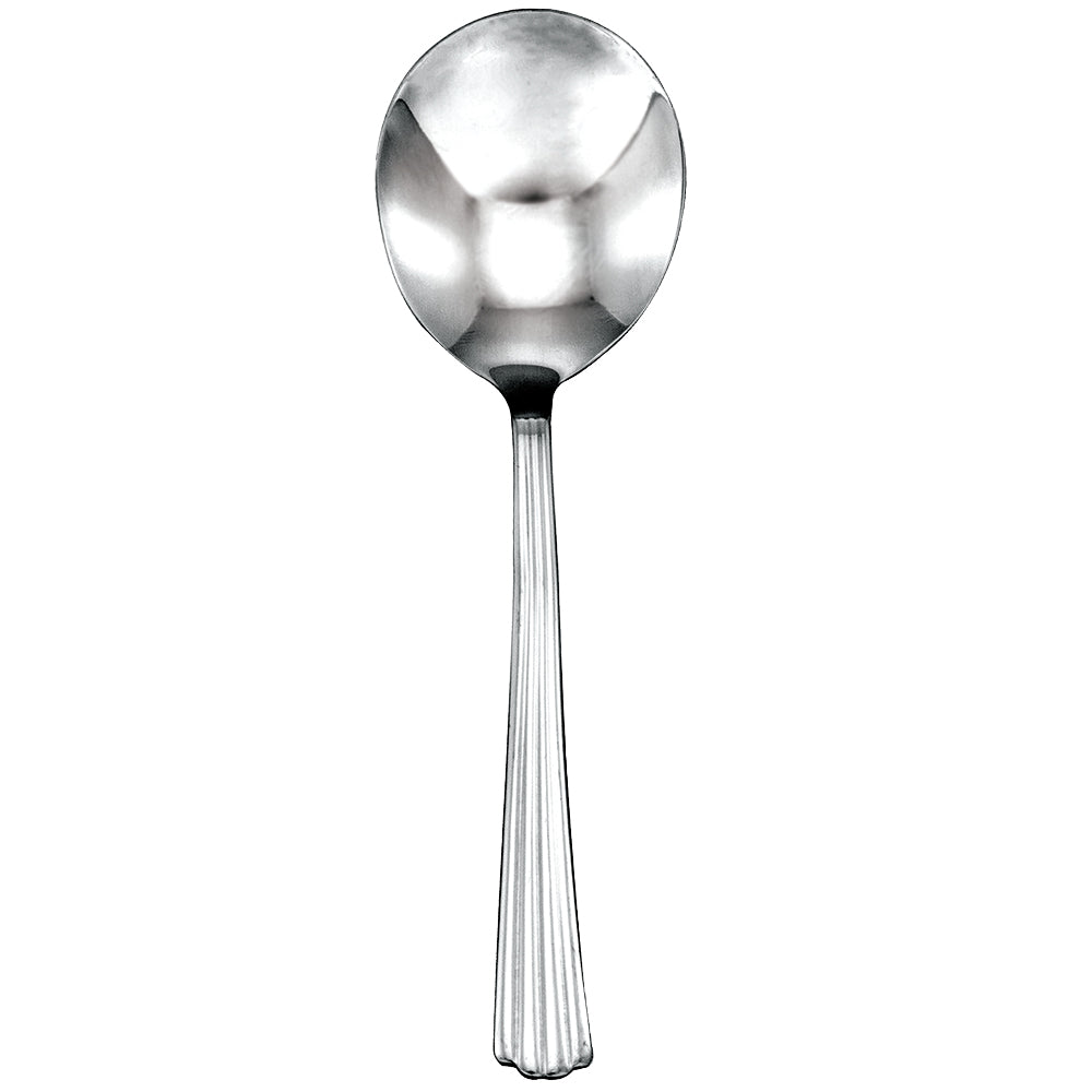 Walco 4912 Hyannis 5 3/4" 18/10 Stainless Steel Extra Heavy Weight Bouillon Spoon - 12/Pack