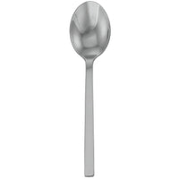 Walco 0907FS Semi 7 1/4" 18/10 Fieldstone Finish Stainless Steel Extra Heavy Weight Dessert Spoon - 12/Pack