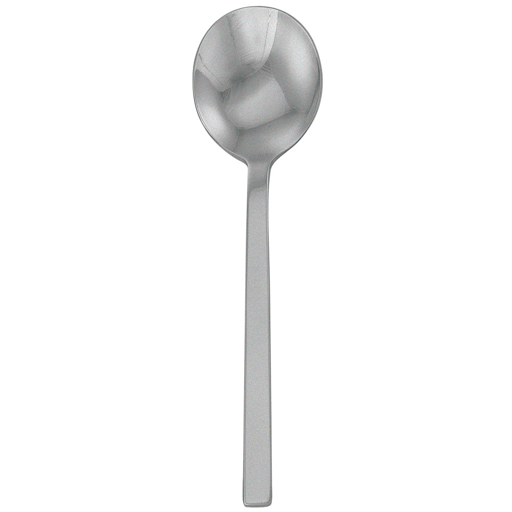 Walco 0912FS Semi 7" 18/10 Fieldstone Finish Stainless Steel Extra Heavy Weight Bouillon Spoon - 12/Pack