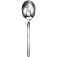 Walco 2512FS Vogue 6" 18/10 Fieldstone Finish Stainless Steel Extra Heavy Weight Bouillon Spoon - 12/Pack