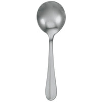 Walco 9412FS Lancer 6" 18/10 Fieldstone Finish Stainless Steel Extra Heavy Weight Bouillon Spoon - 12/Pack