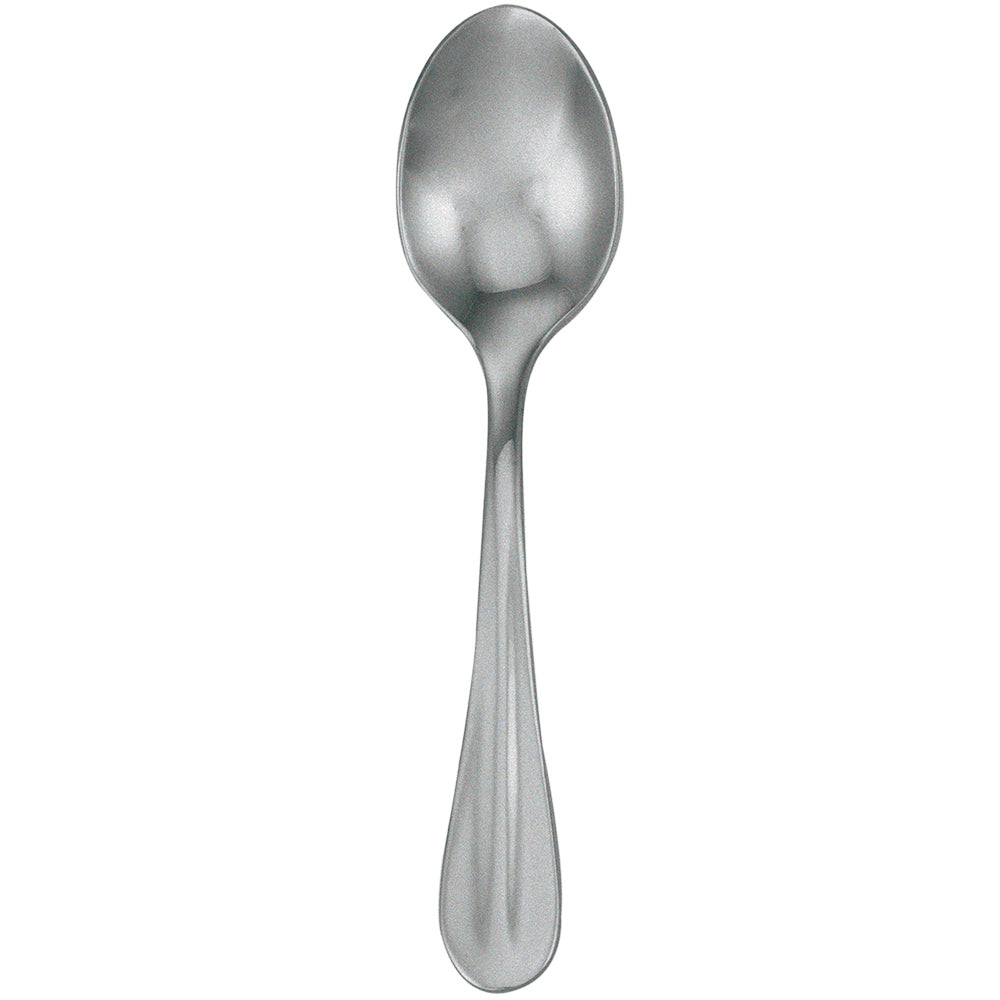 Walco 9429FS Lancer 4 3/8" 18/10 Fieldstone Finish Stainless Steel Extra Heavy Weight Demitasse Spoon - 12/Pack