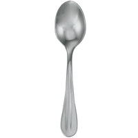 Walco 9429FS Lancer 4 3/8" 18/10 Fieldstone Finish Stainless Steel Extra Heavy Weight Demitasse Spoon - 12/Pack