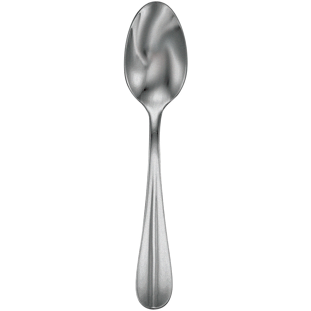 Walco 9407FS Lancer 6 15/16" 18/10 Fieldstone Finish Stainless Steel Extra Heavy Weight Dessert Spoon - 12/Pack