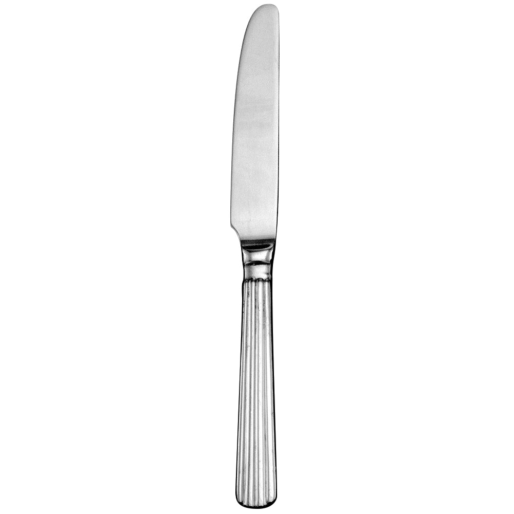 Walco 4945 Hyannis 8 3/8" 18/10 Stainless Steel Extra Heavy Weight Dinner Knife - 12/Pack