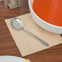 Choice Windsor 5 7/8" 18/0 Stainless Steel Bouillon Spoon - 12/Pack