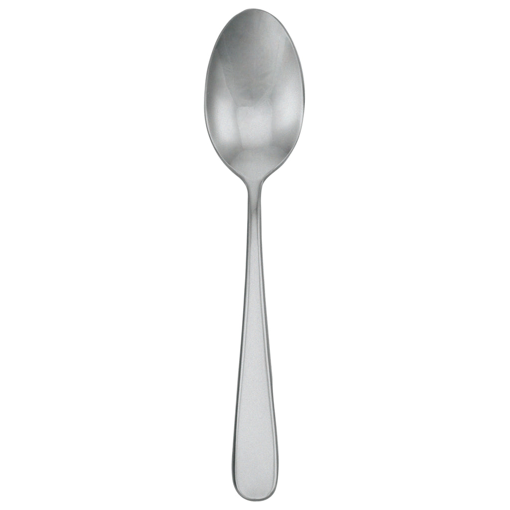 Walco 0807FS Star 7 3/8" 18/10 Stainless Steel Extra Heavy Weight Dessert Spoon with Fieldstone Finish - 12/Pack