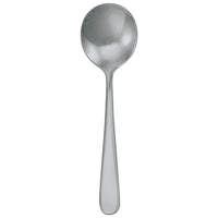 Walco 0812FS Star 7" 18/10 Stainless Steel Extra Heavy Weight Bouillon Spoon with Fieldstone Finish - 12/Pack