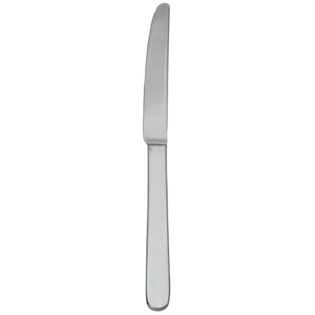 Walco 08451FS Star 9 1/4" 18/10 Stainless Steel Extra Heavy Weight Table Knife with Fieldstone Finish - 12/Pack
