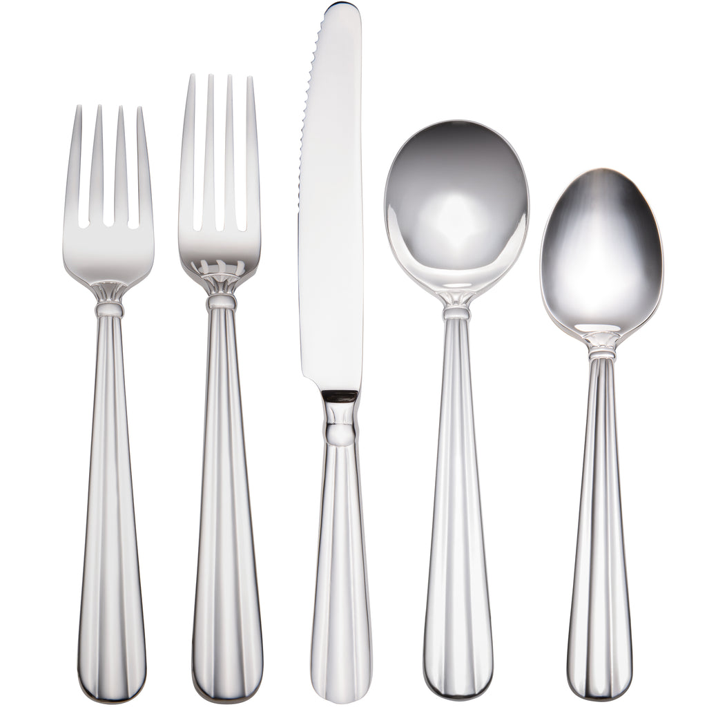 Acopa Harmony 18/8 Stainless Steel Extra Heavy Weight Flatware Set with Service for 12