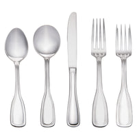 Acopa Saxton 18/0 Stainless Steel Heavy Weight Flatware Set with Service for 12