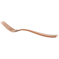 Bon Chef S3017RGM Manhattan 8 3/8" Extra Heavy Weight Matte Rose Gold Stainless Steel European Dinner Fork - 12/Pack