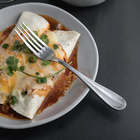 Acopa Benson 7 1/8" 18/0 Stainless Steel Heavy Weight Dinner Fork - 12/Pack