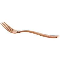 Bon Chef S3007RGM Manhattan 6 3/4" 18/10 Extra Heavy Weight Matte Rose Gold Stainless Steel Salad Fork - 12/Pack