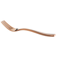 Bon Chef S3007RG Manhattan 6 3/4" 18/10 Extra Heavy Weight Rose Gold Stainless Steel Salad Fork - 12/Pack