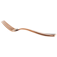 Bon Chef S3017RG Manhattan 8 3/8" 18/10 Extra Heavy Weight Rose Gold Stainless Steel European Dinner Fork - 12/Pack