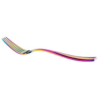 Bon Chef S3017RB Manhattan 8 3/8" 18/10 Extra Heavy Weight Rainbow PVD Stainless Steel European Size Dinner Fork - 12/Pack