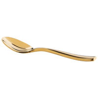 Bon Chef S3016G Manhattan 4 7/8" 18/10 Extra Heavy Weight Gold Stainless Steel Demitasse Spoon - 12/Pack