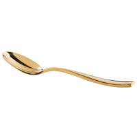 Bon Chef S3000G Manhattan 6 1/2" 18/10 Extra Heavy Weight Gold Stainless Steel Teaspoon - 12/Pack