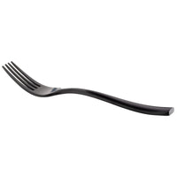 Bon Chef S3007BM Manhattan 6 3/4" 18/10 Extra Heavy Weight Matte Black Stainless Steel Salad Fork - 12/Pack
