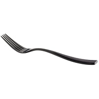 Bon Chef S3017BM Manhattan 8 3/8" 18/10 Extra Heavy Weight Matte Black Stainless Steel European Dinner Fork - 12/Pack