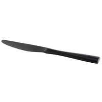 Bon Chef S3011BM Manhattan 9" 18/10 Extra Heavy Weight Matte Black Stainless Steel Dinner Knife - 12/Pack