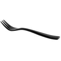 Bon Chef S3008B Manhattan 5 3/8" 18/10 Extra Heavy Weight Black Stainless Steel Oyster Fork - 12/Pack