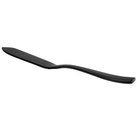 Bon Chef S3010B Manhattan 6 1/4" 18/10 Extra Heavy Weight Black Stainless Steel Butter Knife - 12/Pack