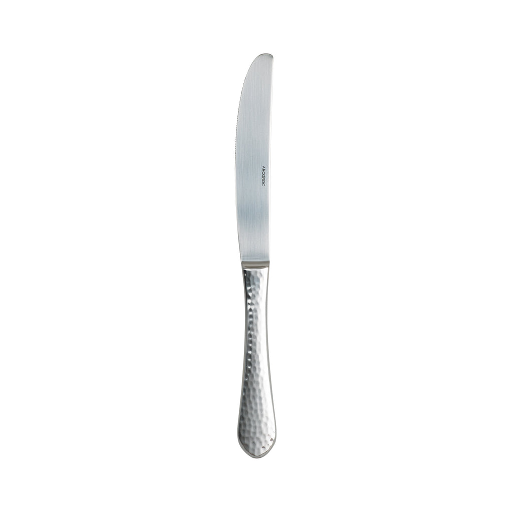 Arcoroc FM604 Stone Satin 9 1/2" 18/10 Extra Heavy Weight Stainless Steel Dinner Knife by Arc Cardinal - 12/Pack