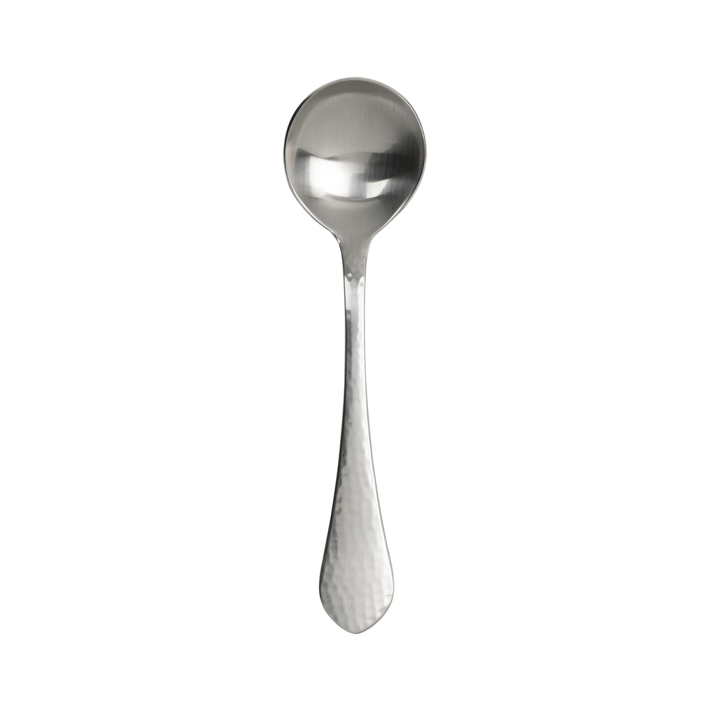 Arcoroc FM609 Stone Satin 6 7/8" 18/10 Extra Heavy Weight Stainless Steel Soup Spoon by Arc Cardinal - 12/Pack