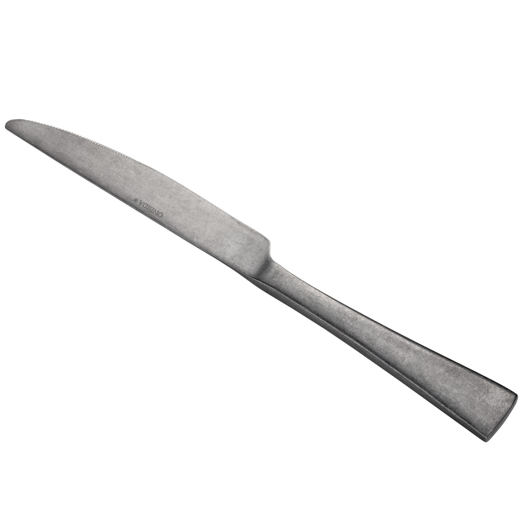 Oneida T576KDAF Lexia 8 1/4" 18/10 Stainless Steel Extra Heavy Weight Dinner / Dessert Knife - 12/Pack