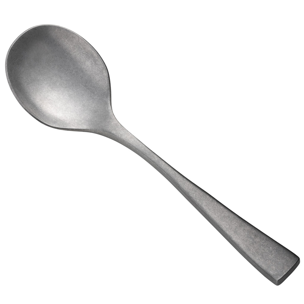 Oneida T576SBLF Lexia 6 1/4" 18/10 Stainless Steel Extra Heavy Weight Bouillon Spoon - 12/Pack