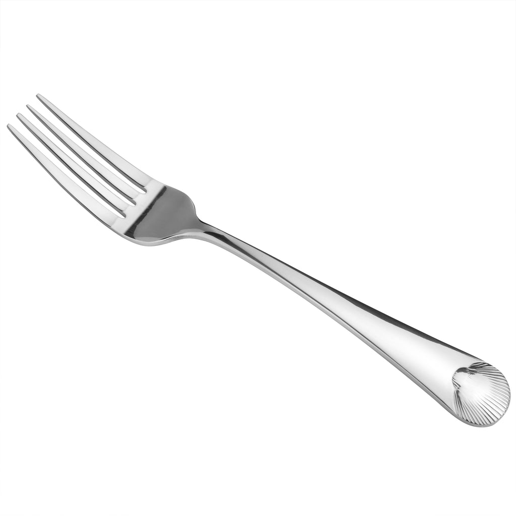 Reed & Barton RB125-027 Sea Shells 8 1/8" 18/10 Stainless Steel Extra Heavy Weight Dinner Fork - 12/Pack