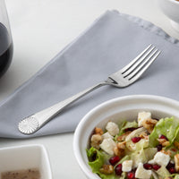 Reed & Barton RB125-038 Sea Shells 7 1/8" 18/10 Stainless Steel Extra Heavy Weight Salad Fork - 12/Pack