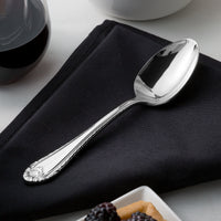 Reed & Barton RB120-002 London 7" 18/10 Stainless Steel Extra Heavy Weight Dessert Spoon - 12/Pack