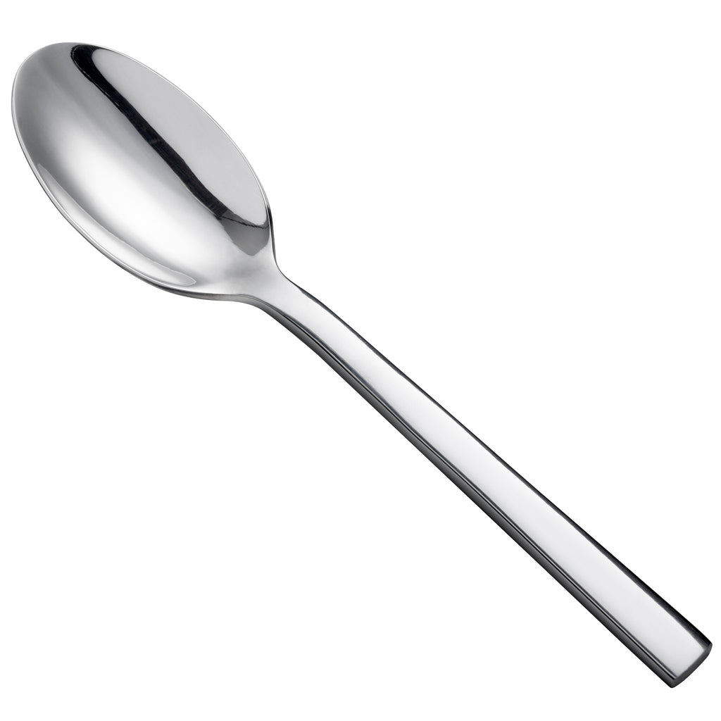 Oneida B678SDEF Chef's Table Mirror 7" 18/0 Stainless Steel Heavy Weight Oval Bowl Soup / Dessert Spoon - 12/Pack
