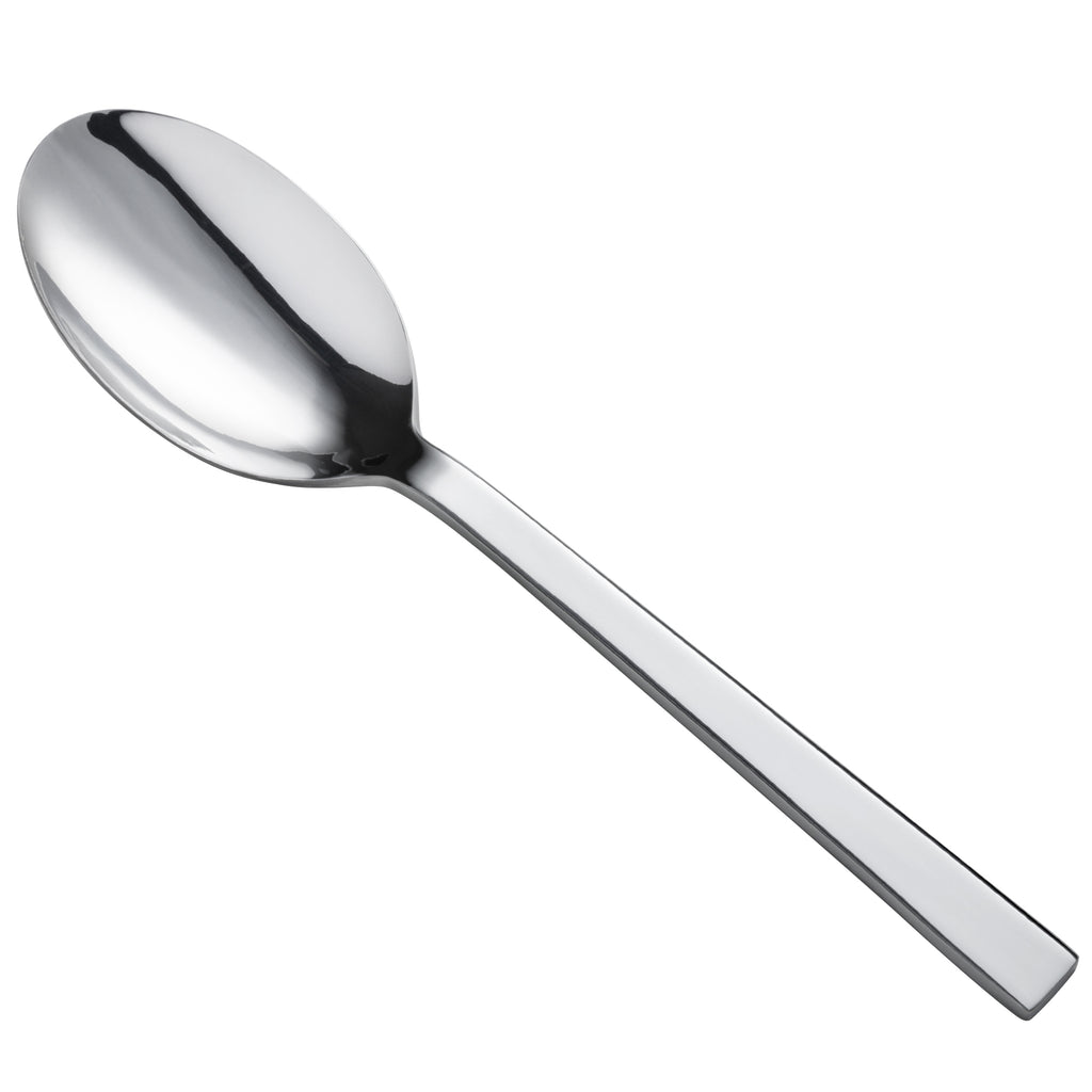 Oneida B678STBFXL Chef's Table Mirror 11" 18/0 Stainless Steel Heavy Weight Large Serving Spoon - 12/Pack