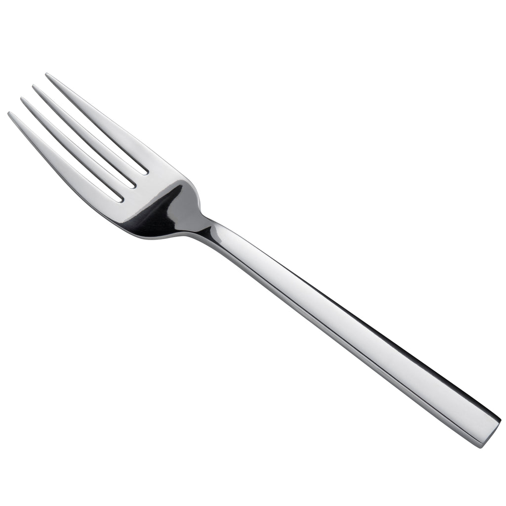 Oneida B678FCMF Chef's Table Mirror 9 1/8" 18/0 Stainless Steel Heavy Weight Serving / Meat Fork - 12/Pack
