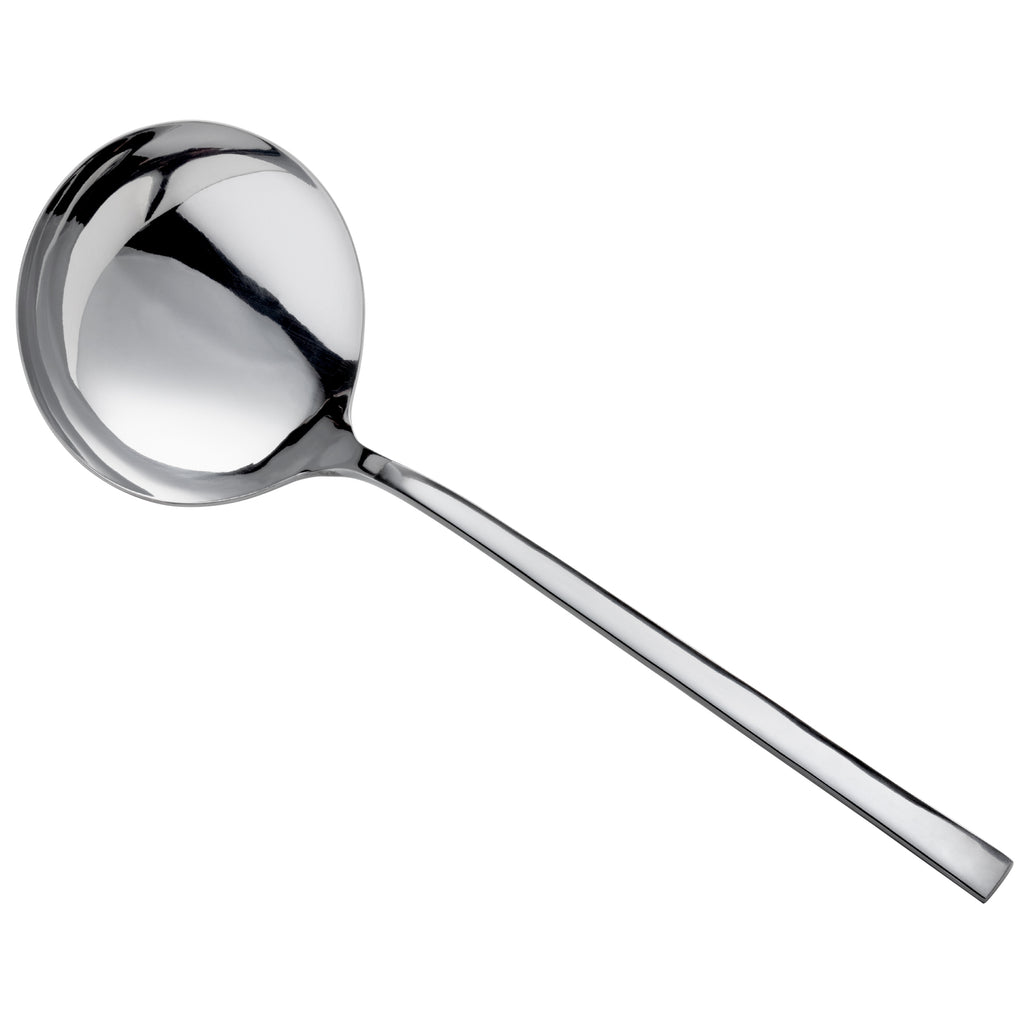 Oneida B678MSPF Chef's Table Mirror 13" 18/0 Stainless Steel Heavy Weight Soup Ladle - 12/Pack