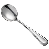 Oneida B882SBLF Acclivity 6" 18/0 Stainless Steel Heavy Weight Bouillon Spoon - 12/Pack