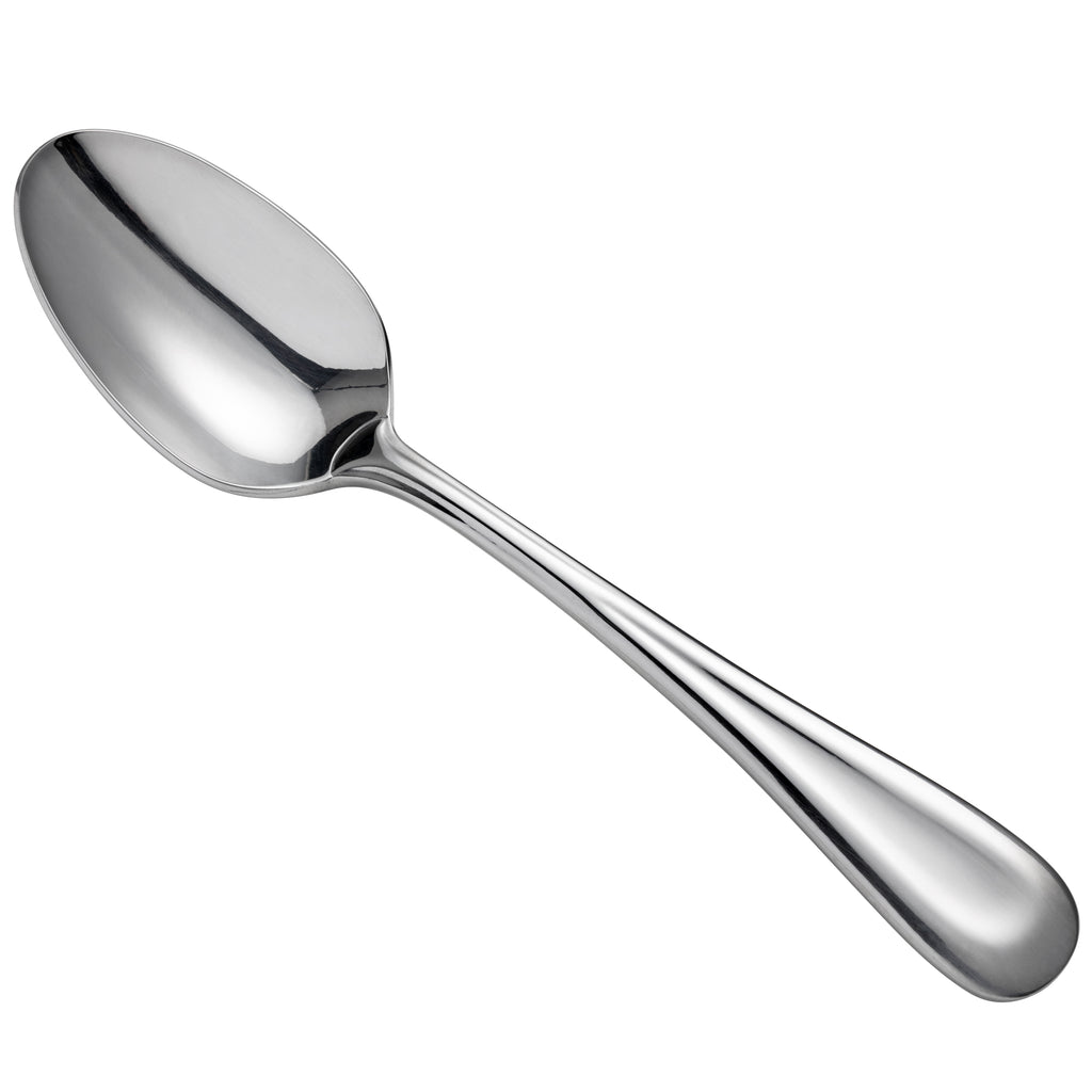 Oneida B882SDEF Acclivity 7" 18/0 Stainless Steel Heavy Weight Oval Bowl Soup / Dessert Spoon - 12/Pack