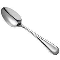 Oneida B882SDEF Acclivity 7" 18/0 Stainless Steel Heavy Weight Oval Bowl Soup / Dessert Spoon - 12/Pack