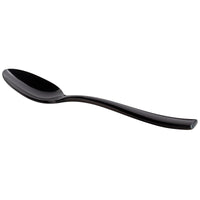 Bon Chef S3003B Manhattan 7 3/4" 18/10 Extra Heavy Weight Black Stainless Steel Soup / Dessert Spoon - 12/Pack
