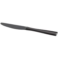 Bon Chef S3011B Manhattan 9" 18/10 Extra Heavy Weight Black Stainless Steel Dinner Knife - 12/Pack