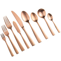 Bon Chef S3016RGM Manhattan 4 7/8" 18/10 Extra Heavy Weight Matte Rose Gold Stainless Steel Demitasse Spoon - 12/Pack