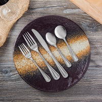 Acopa Edgewood 18/0 Stainless Steel Heavy Weight Flatware Set with Service for 12