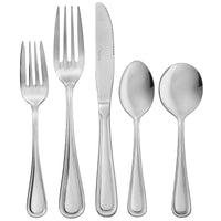 Acopa Edgewood 18/0 Stainless Steel Heavy Weight Flatware Set with Service for 12